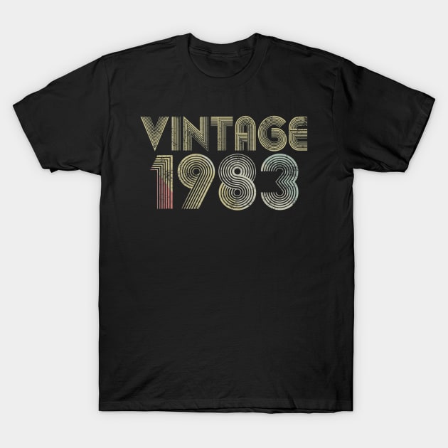 36th Birthday Gift Vintage 1983 T-Shirt by bummersempre66